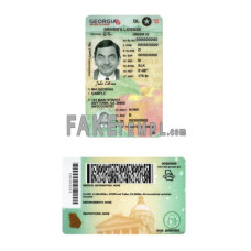 USA Georgia state vertical fake driving license photoshop template PSD