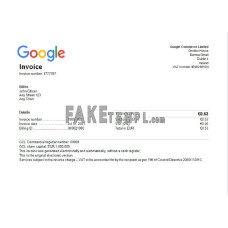 USA Google fake Invoice Word and PDF template