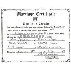 USA Idaho fake marriage certificate photoshop template PSD 