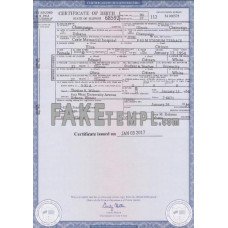 USA Illinois state fake birth certificate photoshop template PSD 