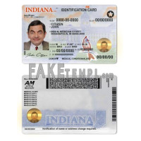 USA Indiana fake identity card photoshop template PSD