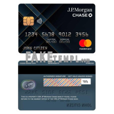 USA JP Morgan Chase bank fake mastercard photoshop template PSD