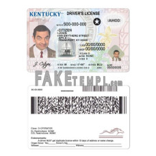 USA Kentucky state fake driving license photoshop template PSD