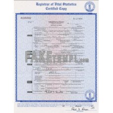 USA Kentucky state fake death certificate photoshop template PSD 