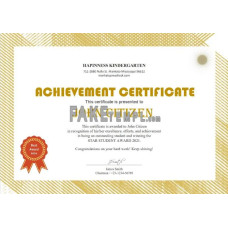 USA fake Kindergarten certificate template in Word and PDF format