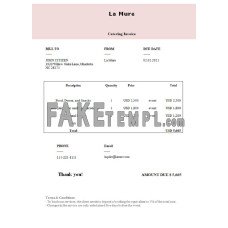 USA La Mure fake Invoice Word and PDF template