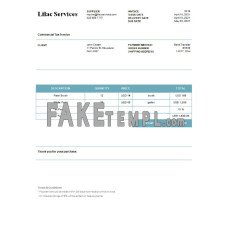 USA Lilac Services fake Invoice Word and PDF template