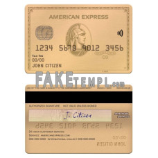 USA MOVO bank fake AMEX gold card photoshop template PSD