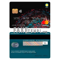 USA MOVO bank fake mastercard photoshop template PSD