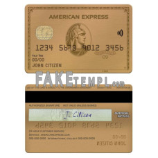 USA Maryland Howard Personal bank fake AMEX gold card photoshop template PSD