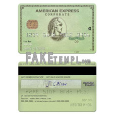 USA Massachusetts Radius bank fake AMEX green card photoshop template PSD