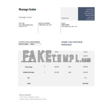 USA Massage Center fake Invoice Word and PDF template