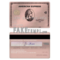 USA Missouri Together Credit Union bank fake AMEX rose gold card photoshop template PSD