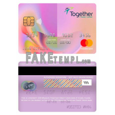 USA Missouri Together Credit Union bank fake mastercard photoshop template PSD