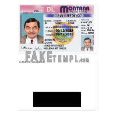 USA Montana fake driving license photoshop template PSD