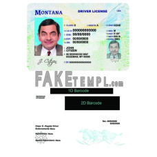 USA Montana fake driving license photoshop template PSD