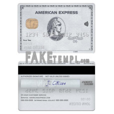 USA NAB bank fake AMEX platinum card photoshop template PSD