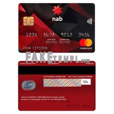 USA NAB bank fake mastercard photoshop template PSD