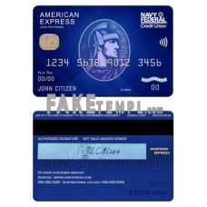 USA Navy Federal Union bank fake AMEX blue cash preferred card photoshop template PSD