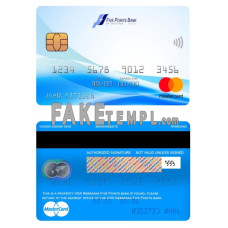 USA Nebraska Five Points Bank fake mastercard photoshop template PSD