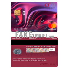 USA New York CFSB bank fake mastercard photoshop template PSD