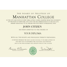 USA New York Manhattan College fake diploma photoshop template PSD