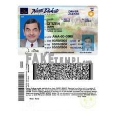 USA North Dakota fake driving license photoshop template PSD