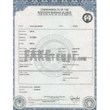 USA Northern Mariana Islands fake birth certificate photoshop template PSD 