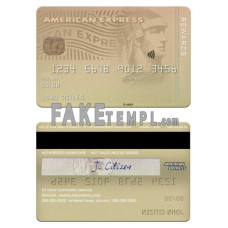 USA Ohio SUTTON bank Amex Membership Rewards fake credit card photoshop template PSD