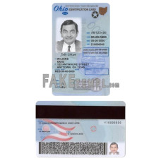 USA Օհio state vertical fake driving license photoshop template PSD