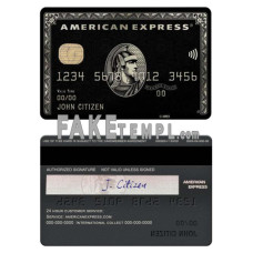 USA PNC Bank fake AMEX black card photoshop template PSD