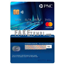 USA PNC Bank fake mastercard photoshop template PSD