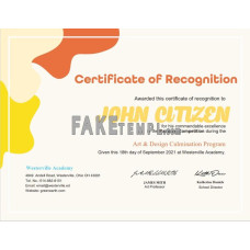 USA fake Painting Award certificate template in Word and PDF format