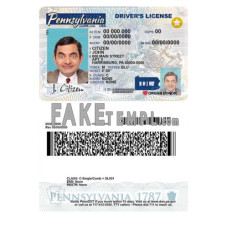 USA Pennsylvania fake driving license photoshop template PSD