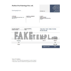 USA Perfect Pro Paintings Pvt. Ltd. fake Invoice Word and PDF template