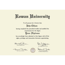 USA Rowan University fake diploma photoshop template PSD