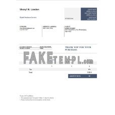 USA Sheryl N. London fake Invoice Word and PDF template