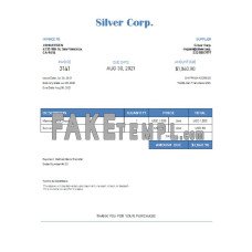 USA Silver Corp. fake Invoice Word and PDF template