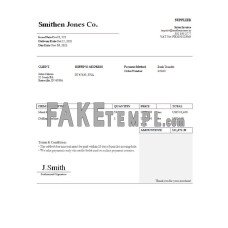 USA Smithen Jones Co. fake Invoice Word and PDF template