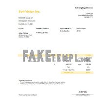 USA Soft Vision Inc. fake Invoice Word and PDF template