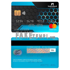 USA Sutton bank fake mastercard photoshop template PSD