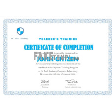 USA fake Teacher’s Training Completion certificate template in Word and PDF format