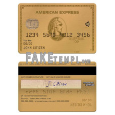 USA Texas 5Point Credit Union bank fake AMEX gold card photoshop template PSD