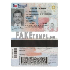 USA Texas fake driving license photoshop template PSD