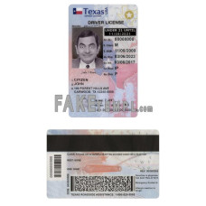 USA Texas vertical fake driving license photoshop template PSD