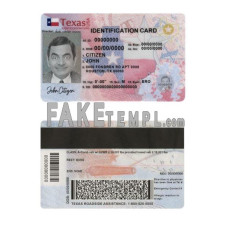 USA Texas fake identity card photoshop template PSD