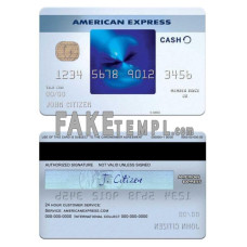 USA Truist Bank fake Blue Cash Everyday® card from Amex photoshop template PSD