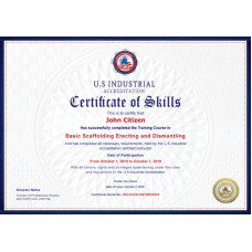 USA U.S Industrial Accreditation (USIA) Training Course fake diploma photoshop template PSD