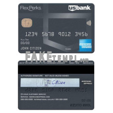 USA U.S. bank FlexPerks Reserve fake AMEX card photoshop template PSD