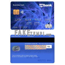 USA U.S. bank fake mastercard photoshop template PSD